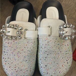 Azalea Sparkling White Crystal Mules
